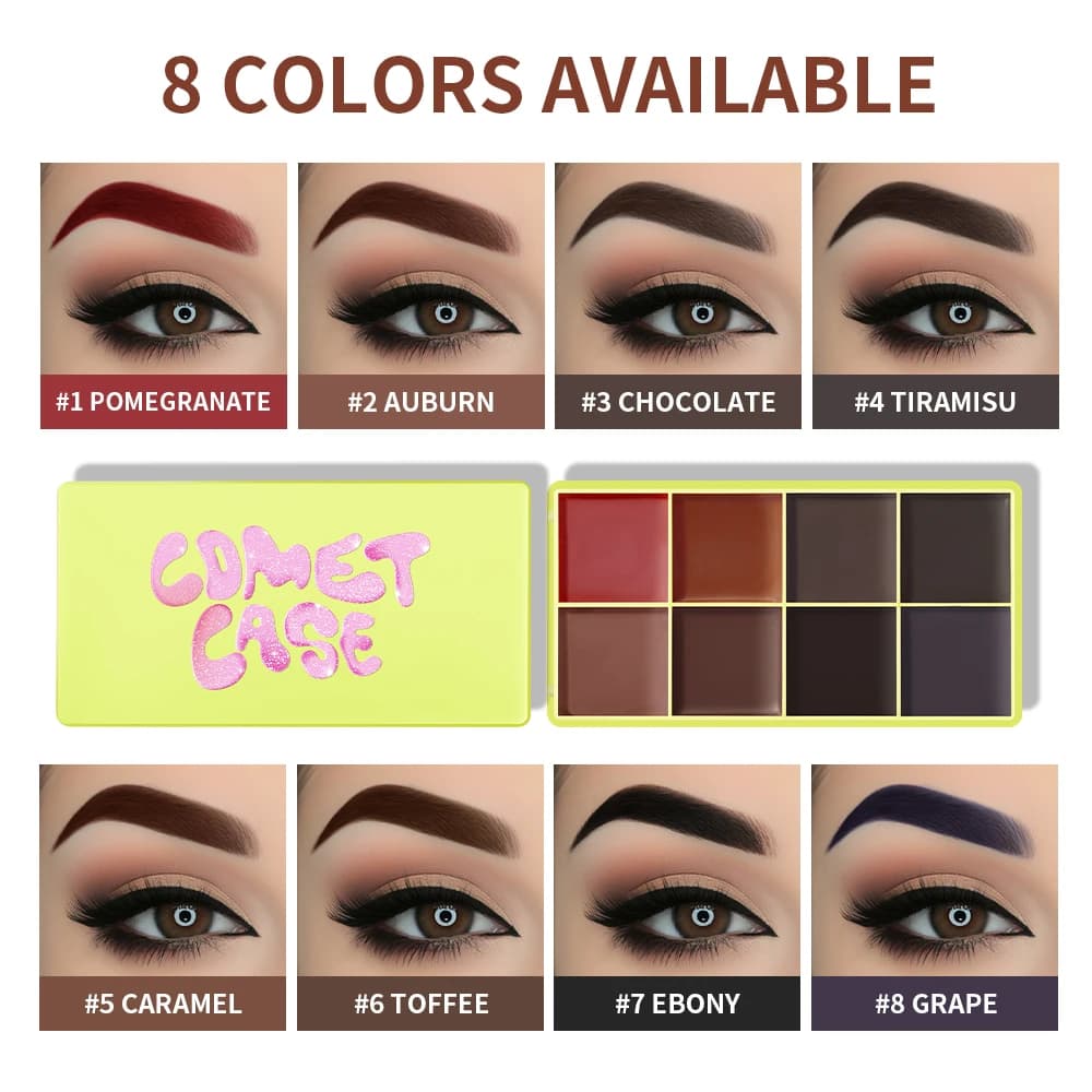 Étui courbe crème pour sourcils, Blush, surligneur, finition mate scintillante, tons d'ombre, cosmét