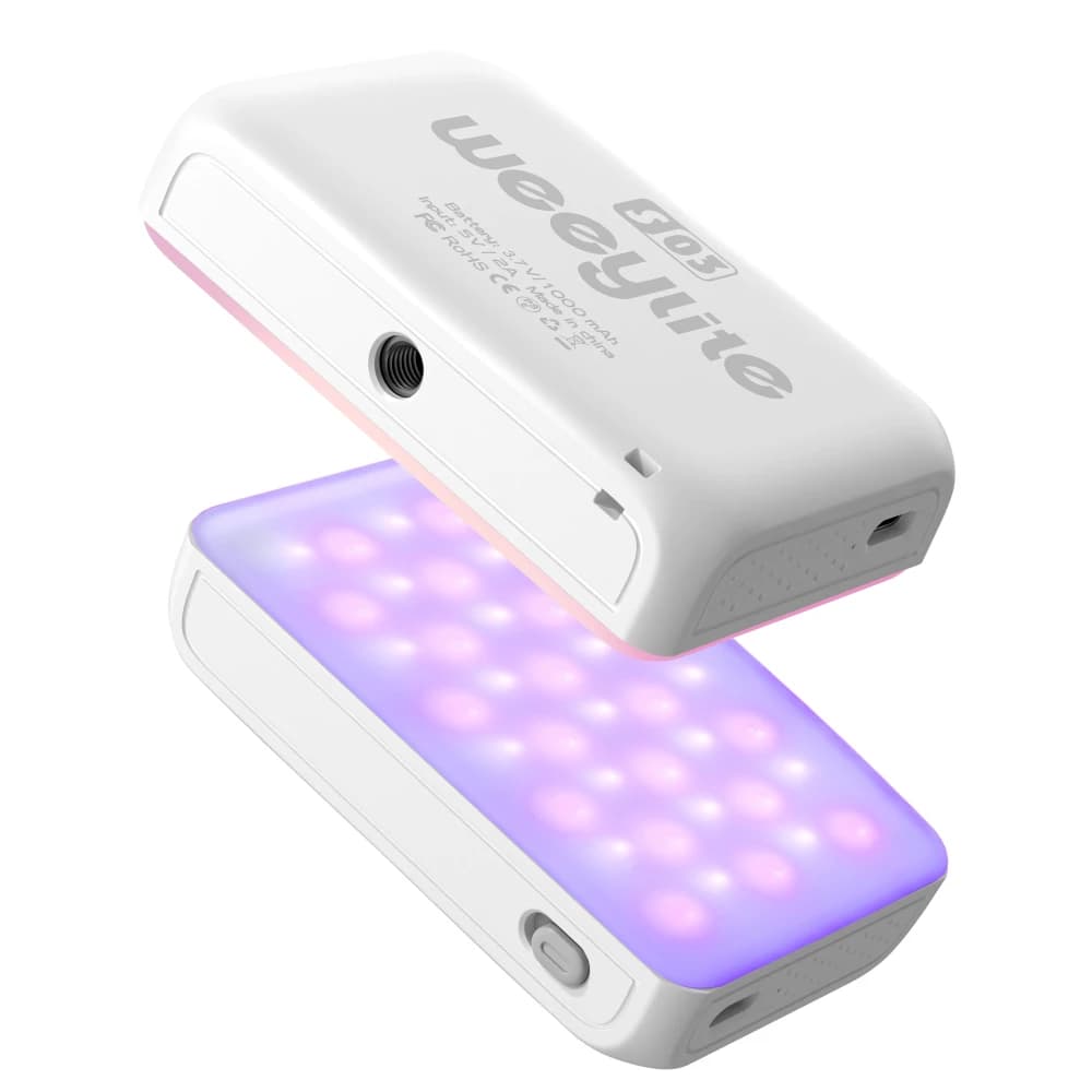 Lampe vidéo LED Weeylite S03 RGB, mini, portable, de poche, pour photographie, contrôle par applicat