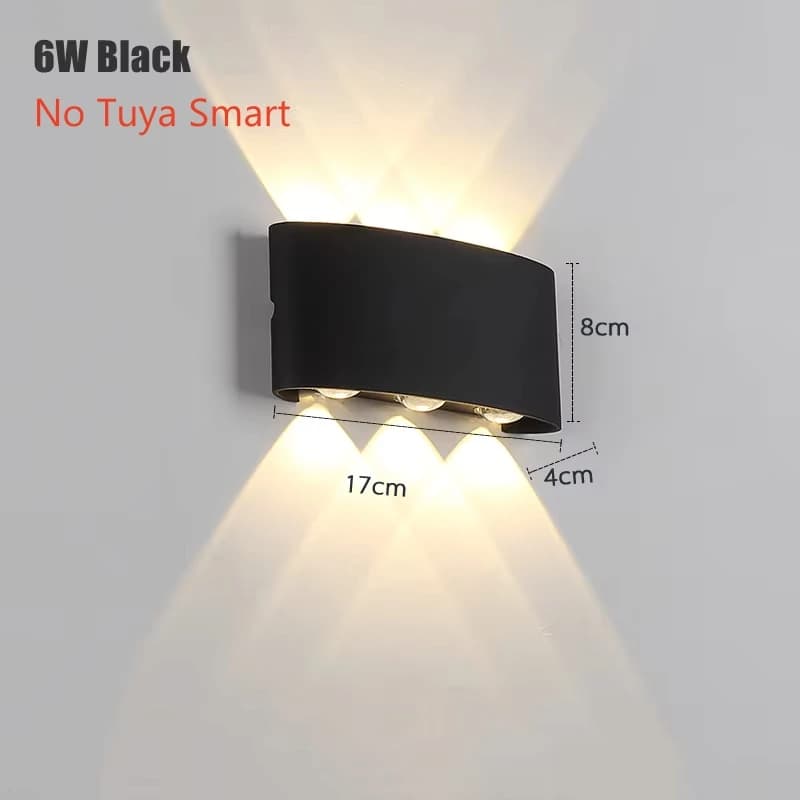 Lampe murale LED intelligente Tuya WW CW, étanche pour extérieur, RGB, gradation par application, éc