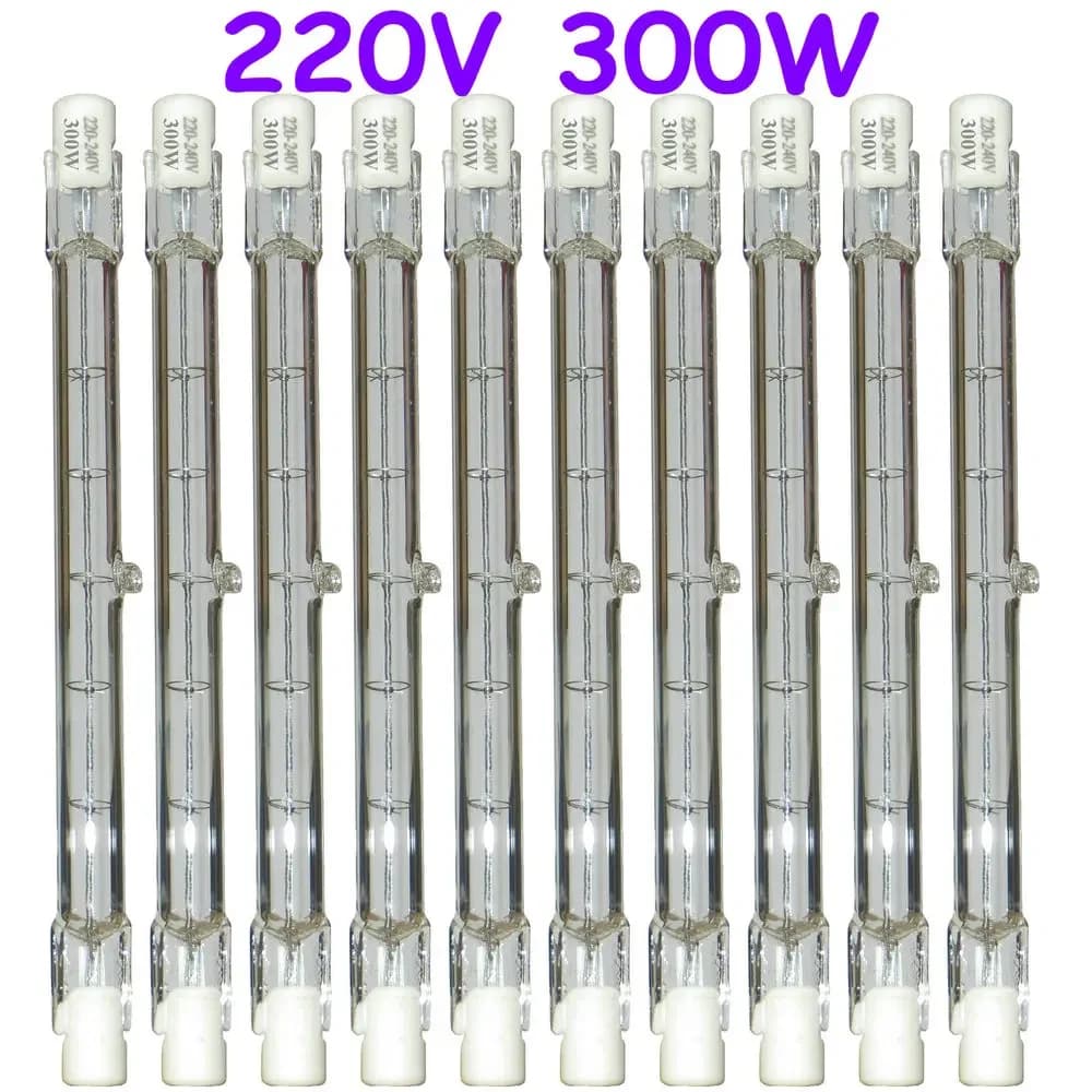 10PK Ampoule HALOGEN 220-240V 300W 300 WATT J TYPE T3 118mm (R7s) Ampoules halogènes