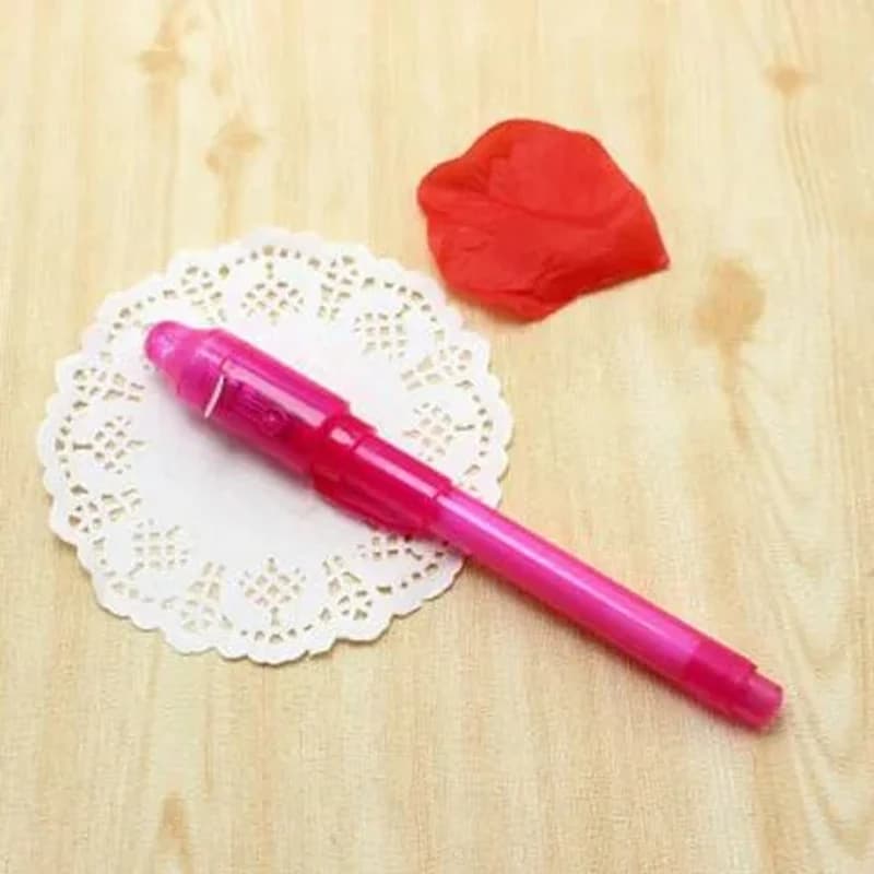 Stylo à encre Invisible avec lumière UV, marqueur magique pour Message Secret, prix de boîte de trés