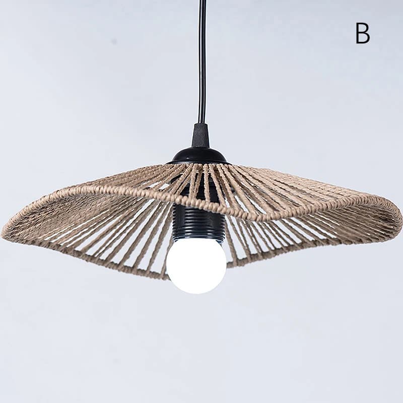 Abat-jour en ULtissée à la main, lampe Boho, abat-jour suspendu pour salle à manger, rétro, rustique