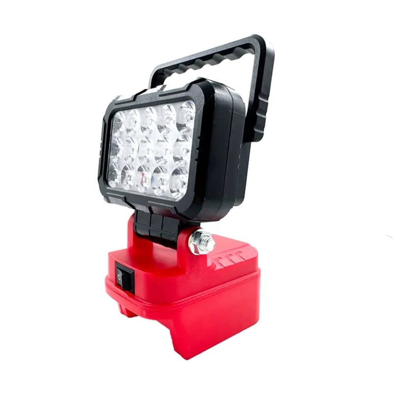 Lampe de travail LED pour projecteur sans fil Milwaukee, batterie 18V, avec 2 ports de sortie USB, 1