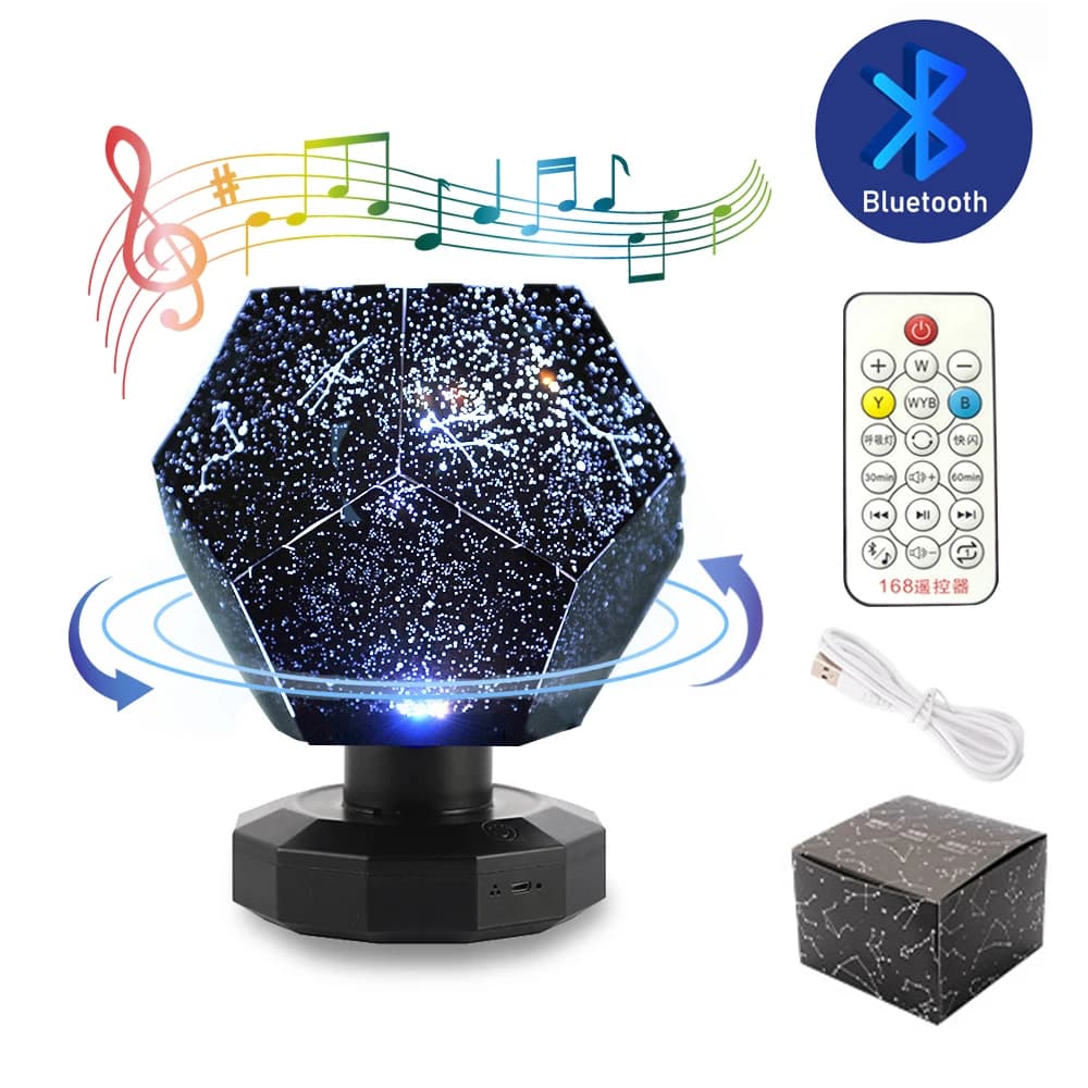 Lampe de Projection d'étoiles créative, projecteur de Constellation rotatif romantique pour chambre