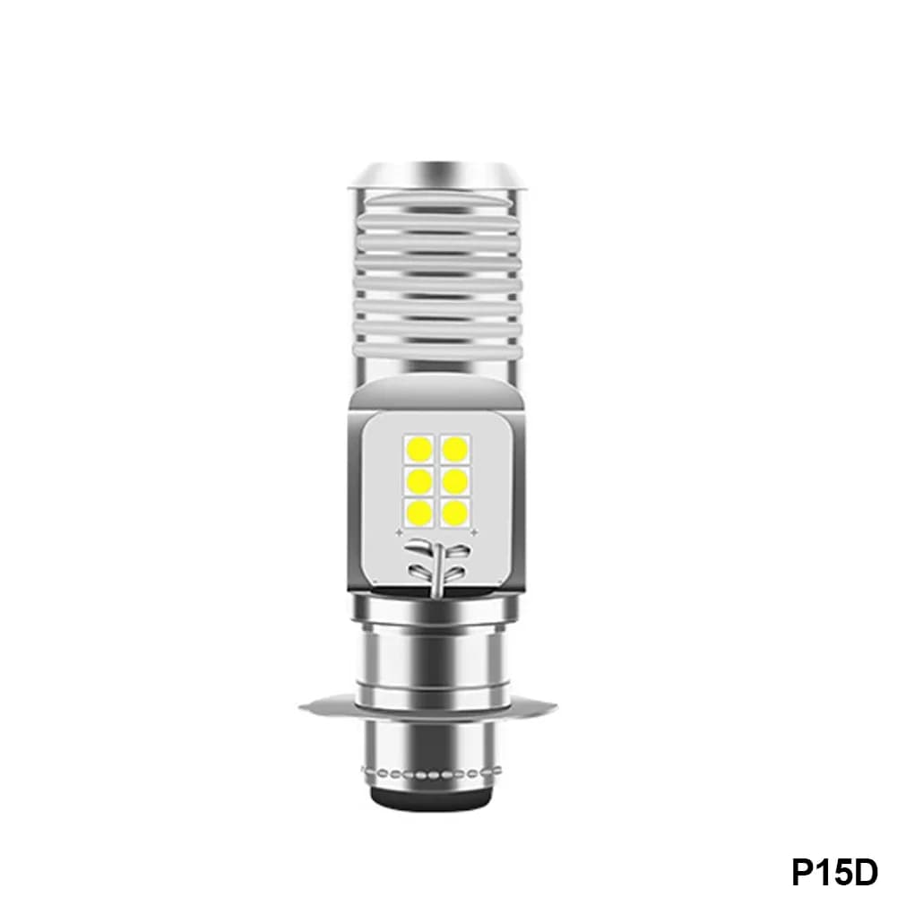 Ampoule de phare LED H4 P15D, Super brillante, 12V, lampe de course pour voiture, 6500K, 6W, faiscea