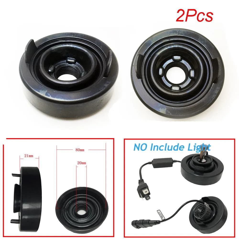 1 paire de couvercles anti-poussière pour phares de voiture, 80mm, rénovation de 80mm, capuchon étan