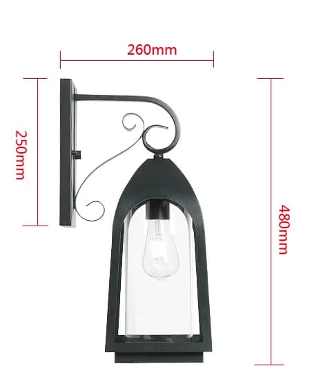 Applique murale en fer forgé de style européen rétro, lampe murale extérieure étanche pour villa, ja