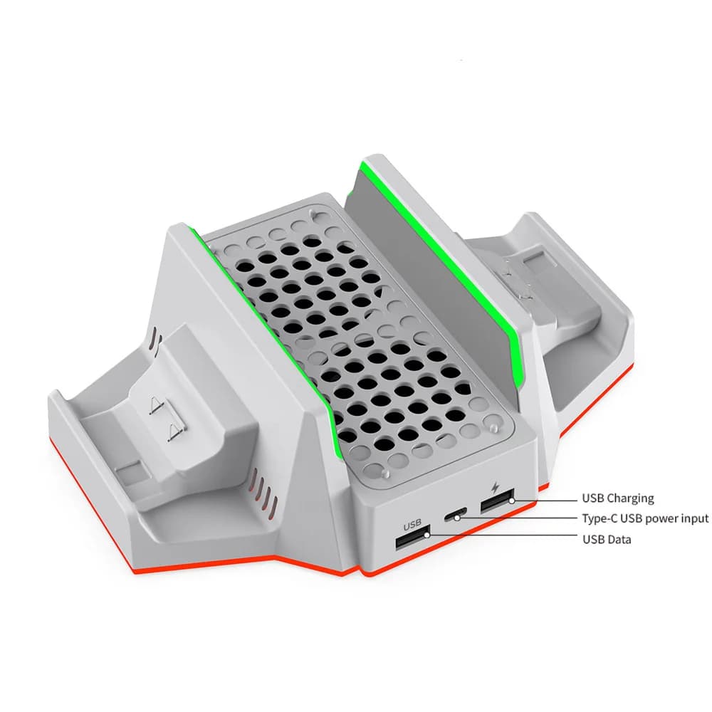 Base de charge multifonctionnelle pour XBOX S avec ventilateurs de refroidissement + charge de deux 