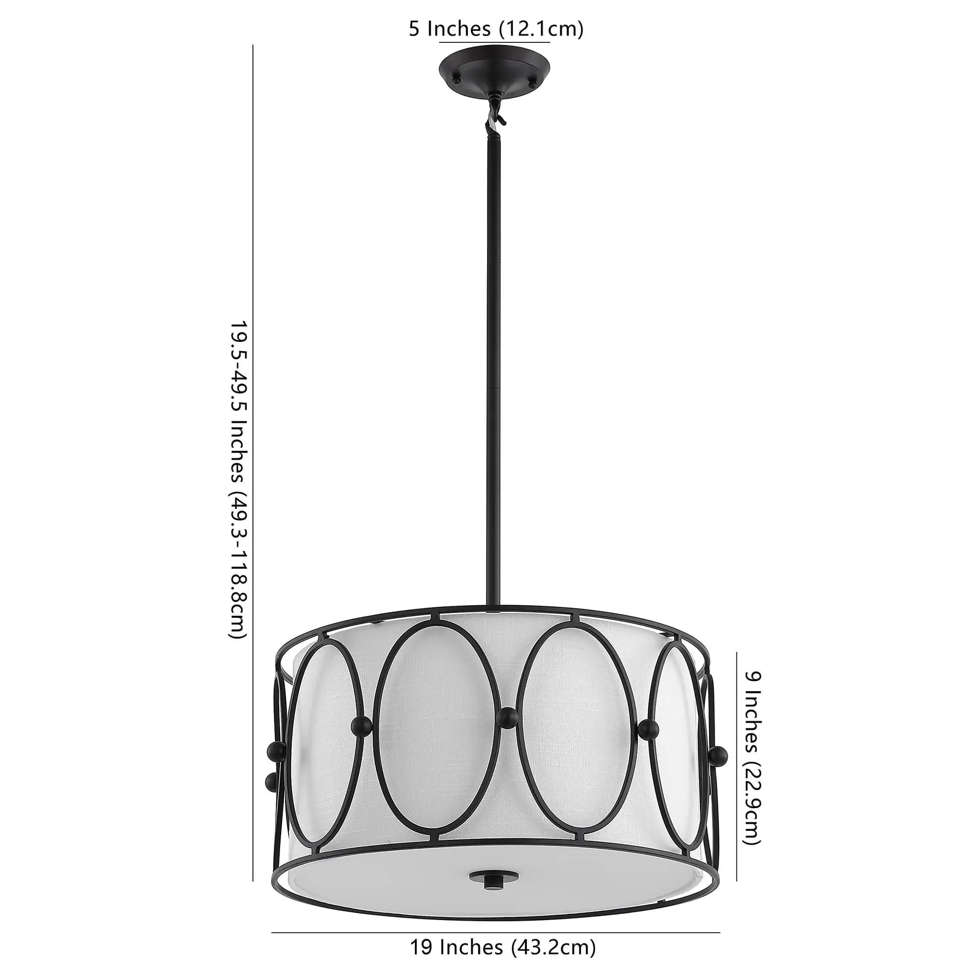 Lustre LED en fer forgé et tissu, style ferme américaine rétro, pour la décoration intérieure, resta