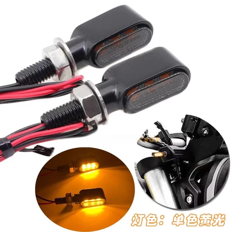 Mini clignotant LED pour motos, feu de jour DRL pour Harley 883 1200 48 750, universel pour lampe un