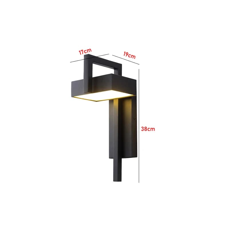 Appliques murales extérieures LED 10W noir en acier inoxydable luminaire étanche IP65 antirouille ap