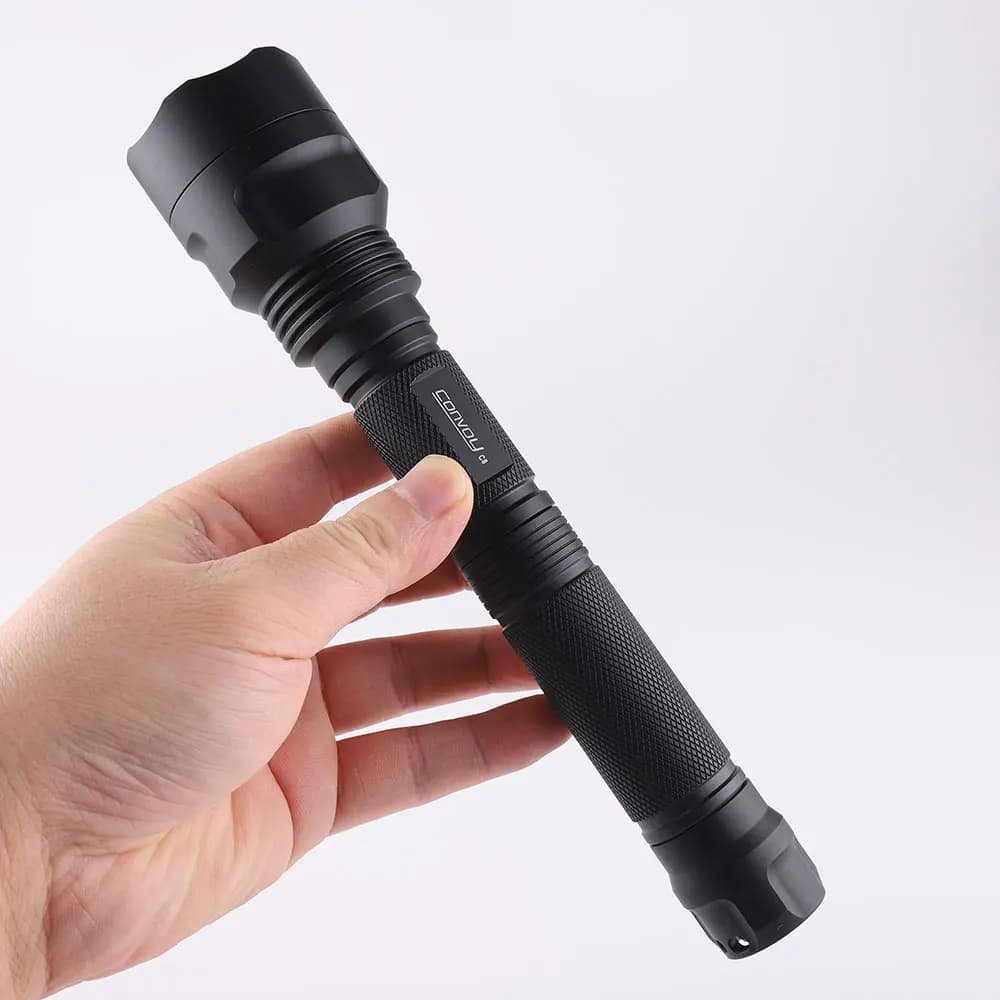 Convoy C8-Lampe de poche UV365 nm avec LED, tube d'extension inclus, UVA 18650, ultraviolet, Fox, UV