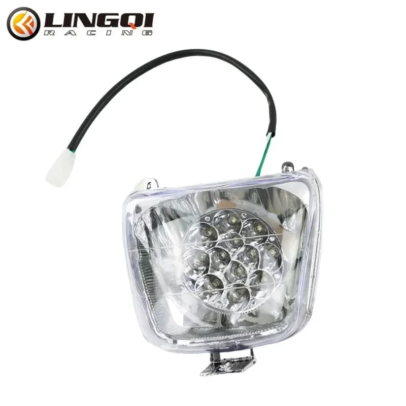 LINGQI RACING-Lampe de sauna carrée pour moto, faisceau haut et bas, phare pour vélo électrique tout
