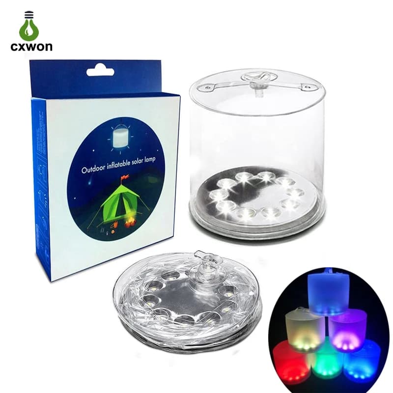 Lampes solaires gonflables originales Lampes LED solaires pliables pour le camping Étanches Voyage e