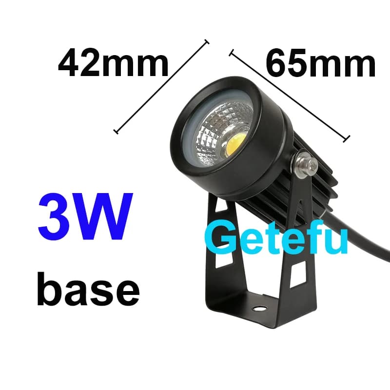 Lampe de pelouse LED étanche avec pic, spot lumineux, conforme à la norme IP65, éclairage d'extérieu