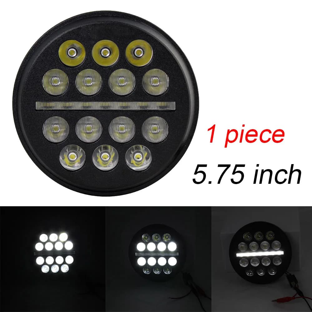 Lampe de sauna à LED ronde, faisceau haut et bas, lampe de sauna DRL, Jeep Wrangler, moto tout-terra