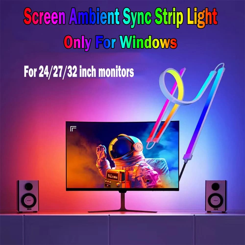 Éclairage TV ambiant intelligent affichage PC synchronisation LED bande lumineuse RGB couleur de rêv