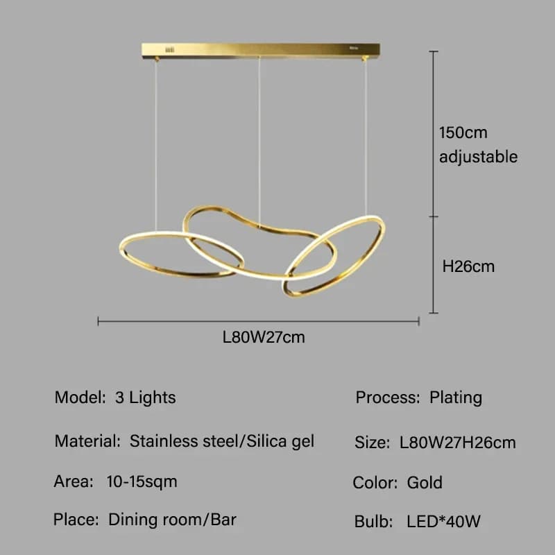 Moderne LED Cercle Pendentif Lumières Pour Salle À Manger Cuisine Éclairage Lustre Décor Lustre Lamp
