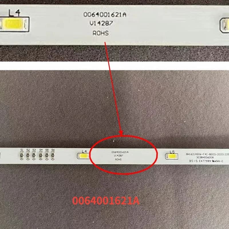 0064001621 Un DC12V pour Haier réfrigérateur LED lampe bande lumineuse affichage pièces lumineuses