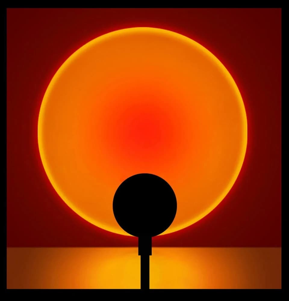 Lampe de projection de coucher de soleil USB HOMEFISH, veilleuse pour chambre à coucher, salon, phot