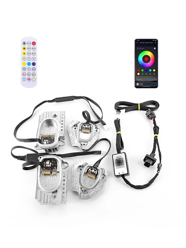 for 2022, 2023 BMW X3 X3M G01, G08 X4 X4M G02 F97 F98 RGB LCI Blue, Red, Yellow, Daytime Running Lig