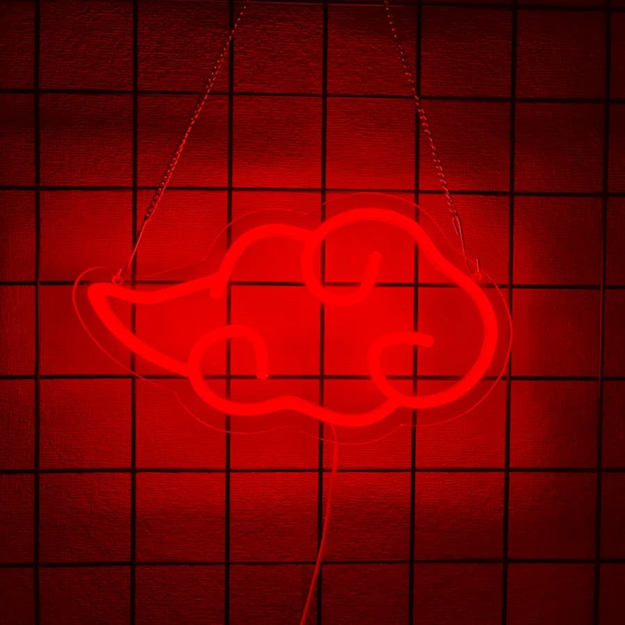 Enseigne au néon Anime, néons LED Cloud pour décoration murale, veilleuse USB pour chambre de garçon