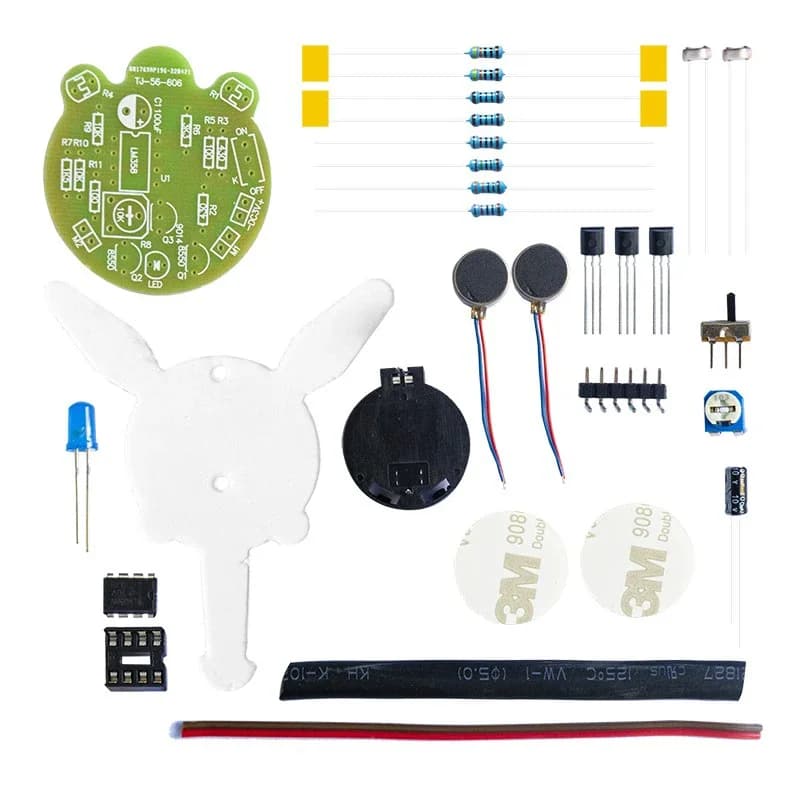 Kit de soudure DIY pour robot mobile Firefly sensible à la lumière, avec lumière respirante à la que