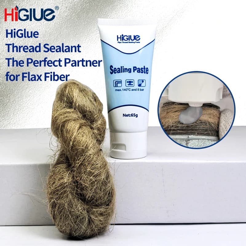 Pâte d'étanchéité pour tuyaux 65g avec kit de scellant en fil de chanvre 20g, réparation anti-fuite 