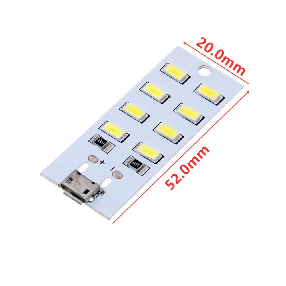 Haute qualité 5730 smd 5V 430mA ~ 470mA blanc Mirco Usb 5730 panneau d'éclairage LED USB lumière mob