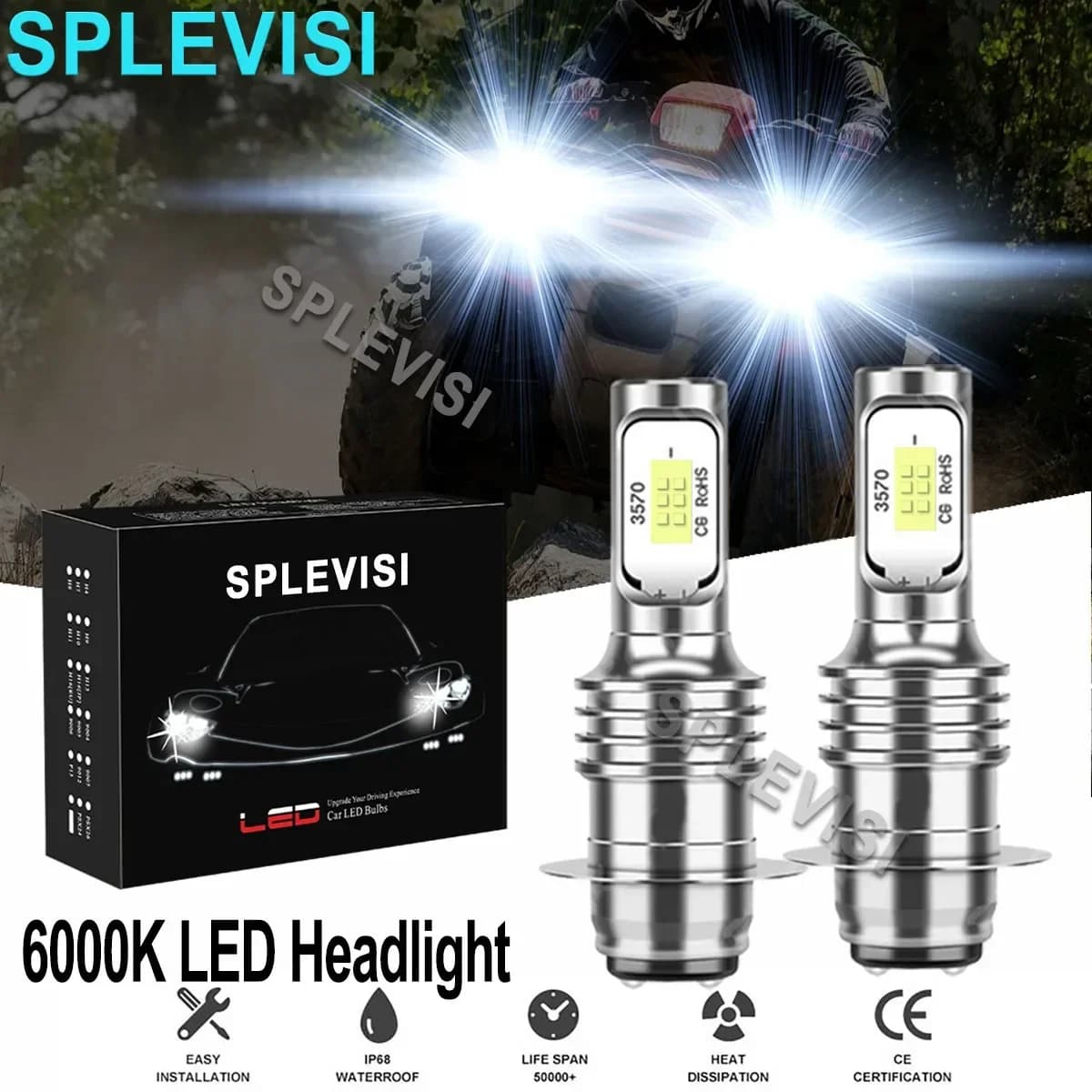SG-Ampoules de Sauna LED Blanches 6000K, pour TRX400 1997-2004 Foreman400 1998-2004 TRX450 Foreman 4