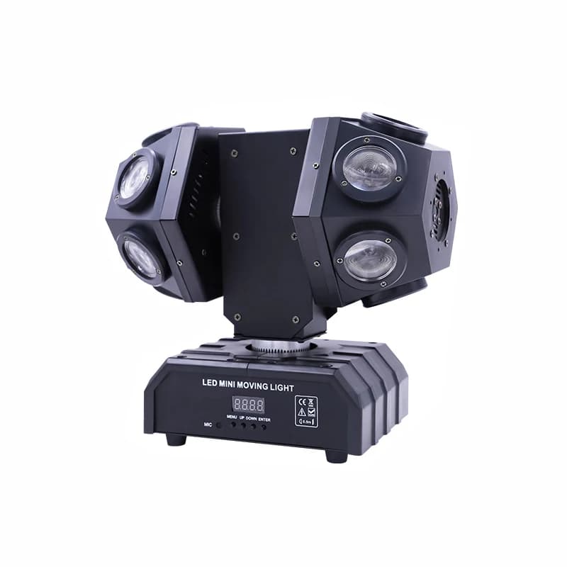 12 x 10W Super Beam Led Moving Head Laser Light avec double boule / 120W RGBW KTV Dance Hall Bar Sta