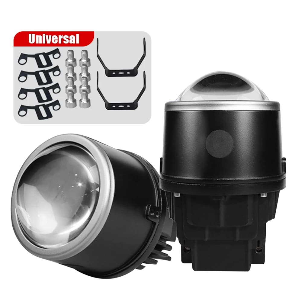 Lentille de projecteur LED universelle de 3,0 pouces, 120W, 6000K, blanc, faisceau haut et bas, phar