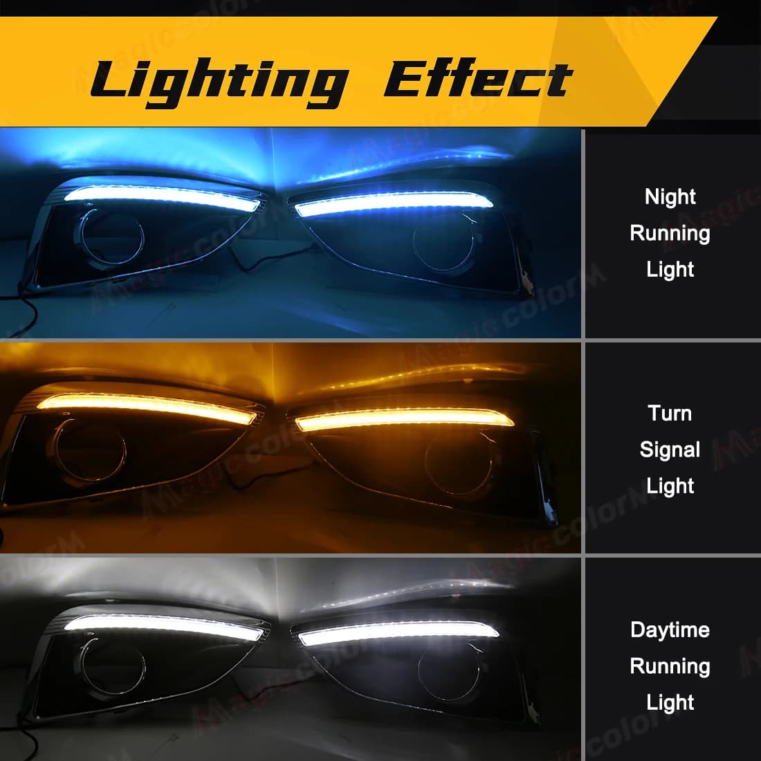Feux de jour LED DRL pour voiture, pour Hyundai IX35 2010 2011 2012 2013, feu antibrouillard de cond