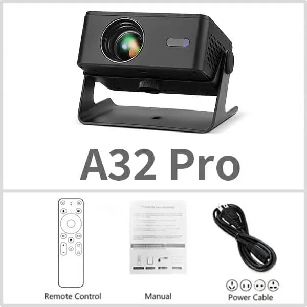 Projecteur AUN A32 Pro Android, cinéma portable, home cinéma, mini projecteurs vidéo LED, WIFI pour 