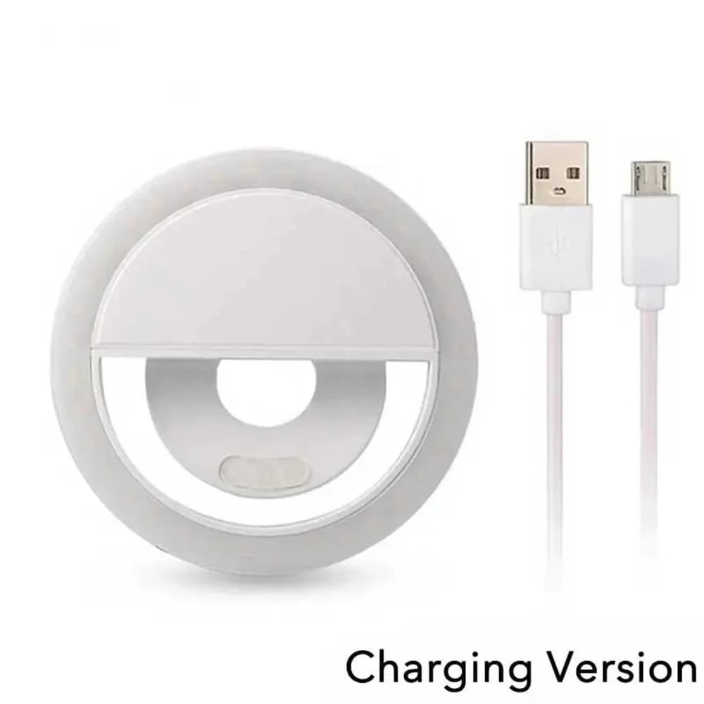 Lampe LED pour selfie, lumière d'appoint USB rechargeable, anneau lumineux LED pour téléphone portab