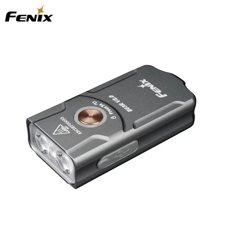 Nouvelle lampe torche porte-clés mini FENIX E03R V2.0, 500 lumens, batterie intégrée 400mAh, chargem