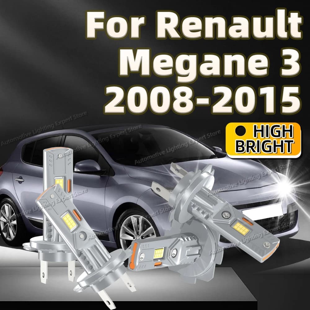 Ampoules de phares LED, feux de croisement et de croisement 6000K, lumières Super blanches pour Rena