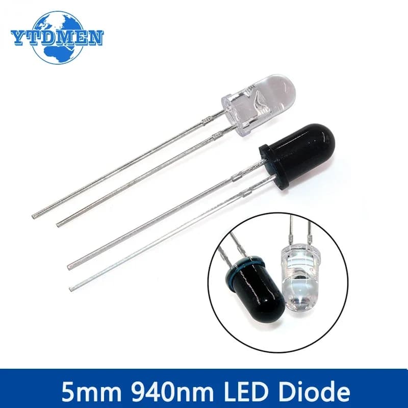 10 paires de diodes LED 3mm 5mm 940nm, émetteur infrarouge et récepteur IR, Diodes F3 F5 pour Arduin