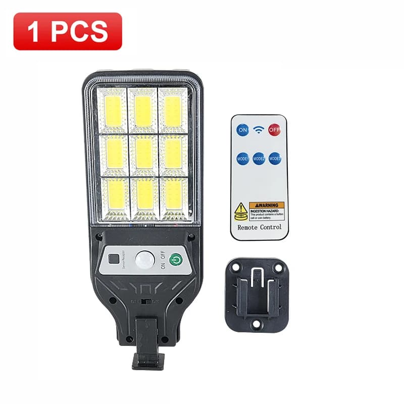 Lampe solaire LED haute puissance 1500W, éclairage de rue super lumineux, étanche, avec capteur de m