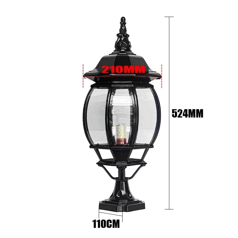 Lampe de poteau simple et moderne pour extérieur, lampe de jardin étanche, lampe de poteau de porte