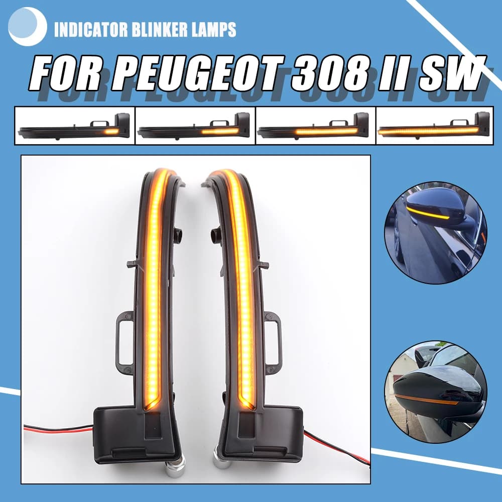 Clignotant dynamique à LED pour rétroviseur, lampe clignotante fluide, KIT 308, II, SW, 2013, 2014, 