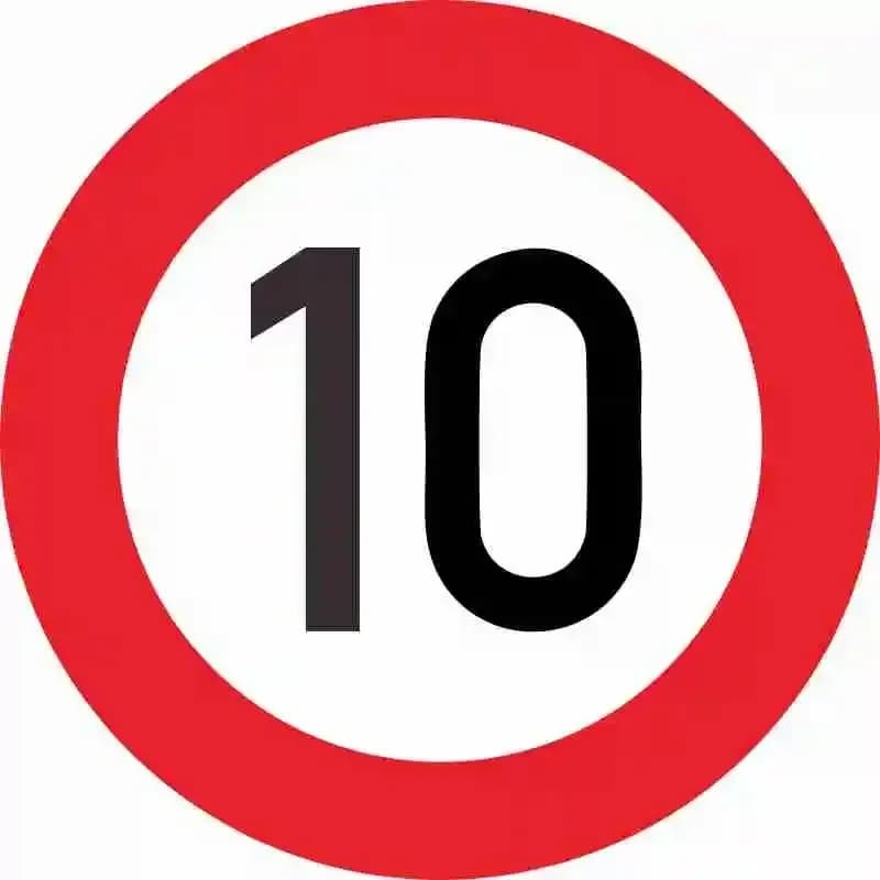 1 autocollant de signalisation routière pour voiture, limite de vitesse 10 20 30 40 50 60 70 80 90 K