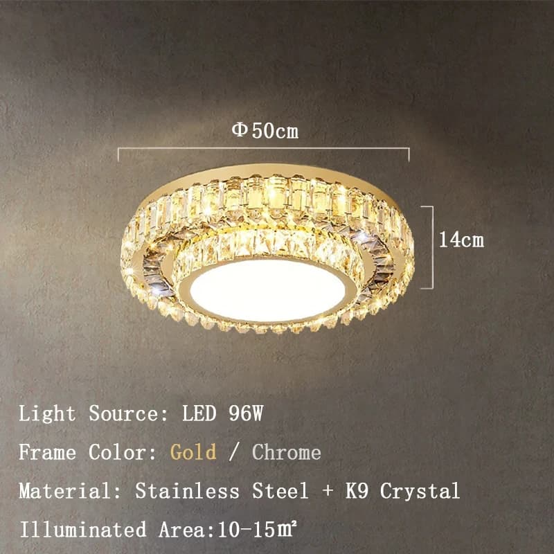 Plafonnier LED Circulaire en Clip au Design Européen Moderne, Luminaire Décoratif d'Nik, Idéal pour 