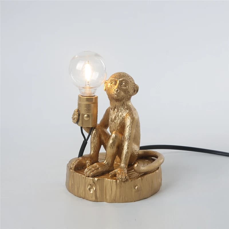 Lampes singe nordiques pour la maison lampes de chevet résine singe lampe chambre chambre d'enfants