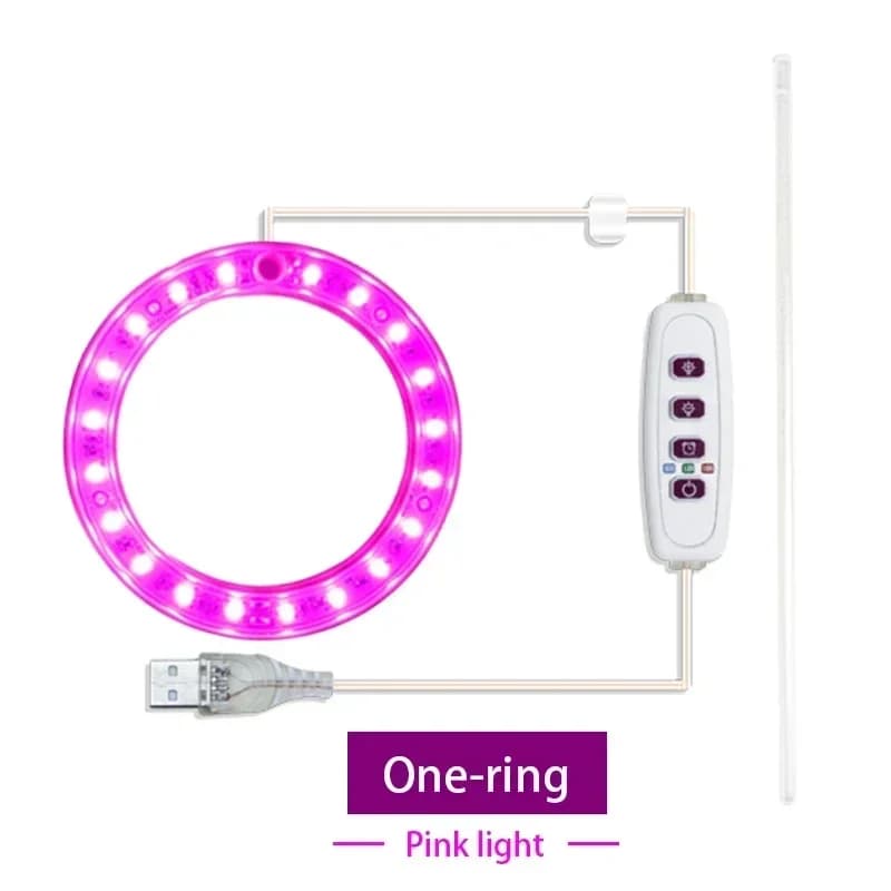 Anneau Lumineux LED pour Culture de Plantes d'Nik, Lumière Réglable, 5V, USB, Lampe Lauren