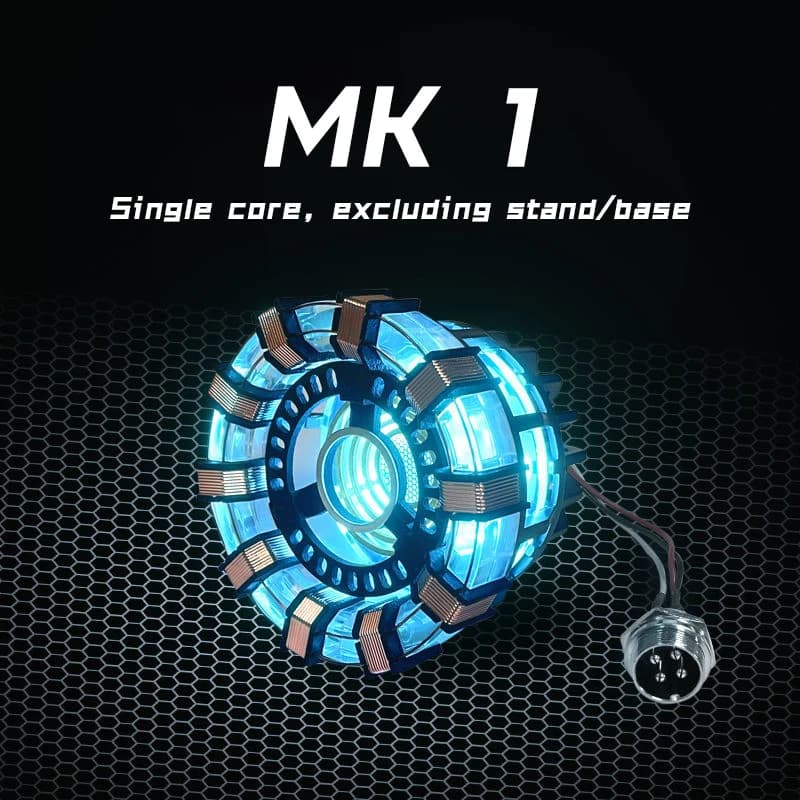 Stark MK1 Lampe LED USB en alliage métallique - Commande vocale, surface PVD, 18 cm, preuve Tony Sta