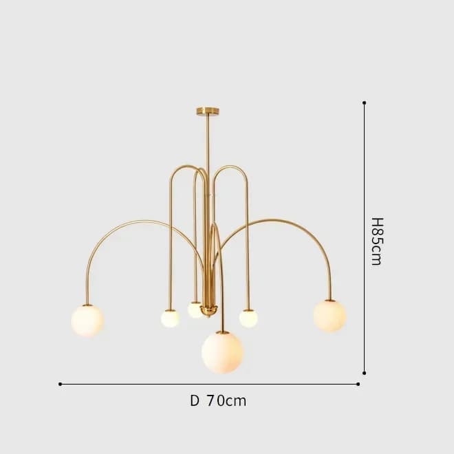 Lustre en verre suspendu au plafond, luminaire suspendu pour salon et salle à manger