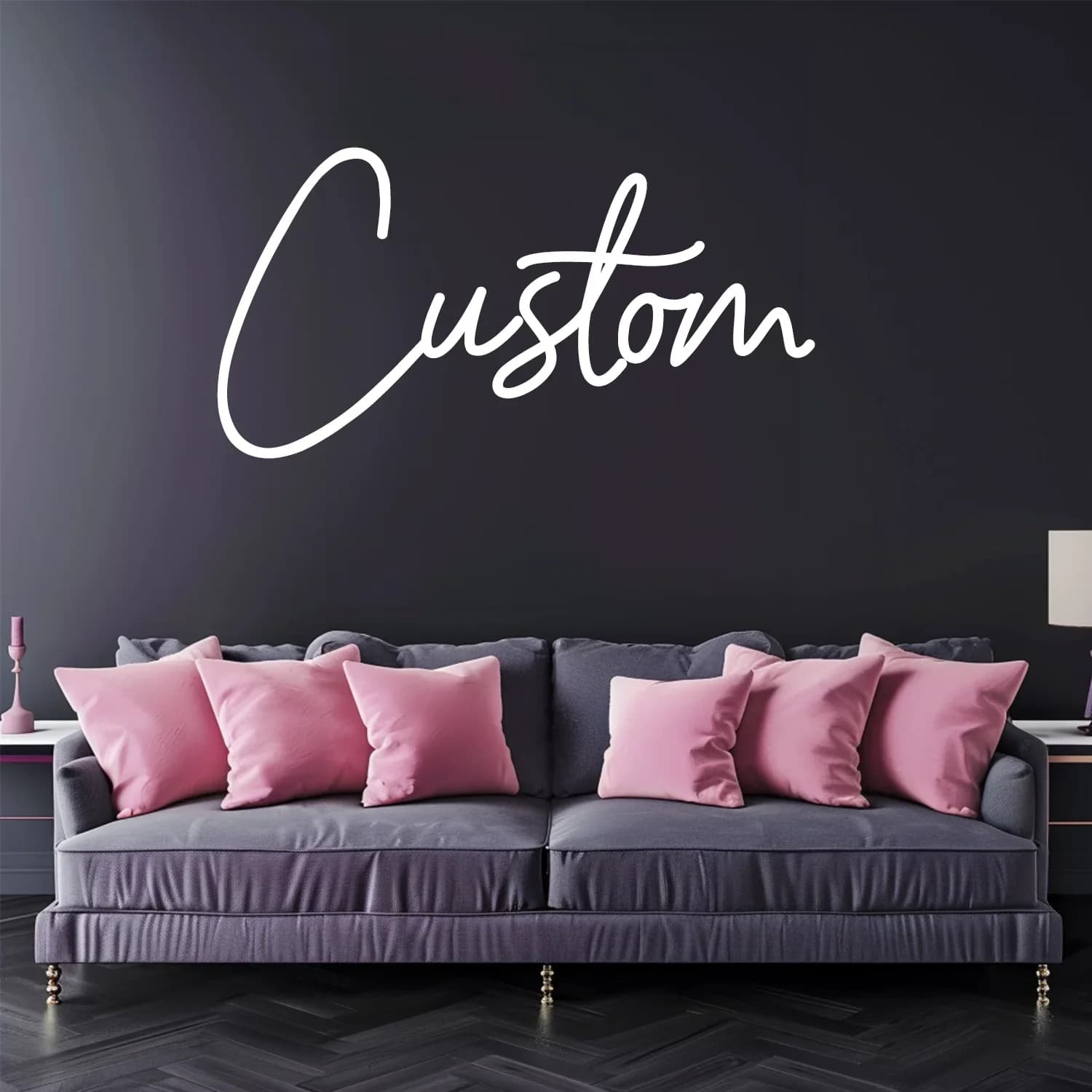 Enseigne au néon personnalisée avec nom d'enfants, Logo d'anniversaire en acrylique, lumières LED pe