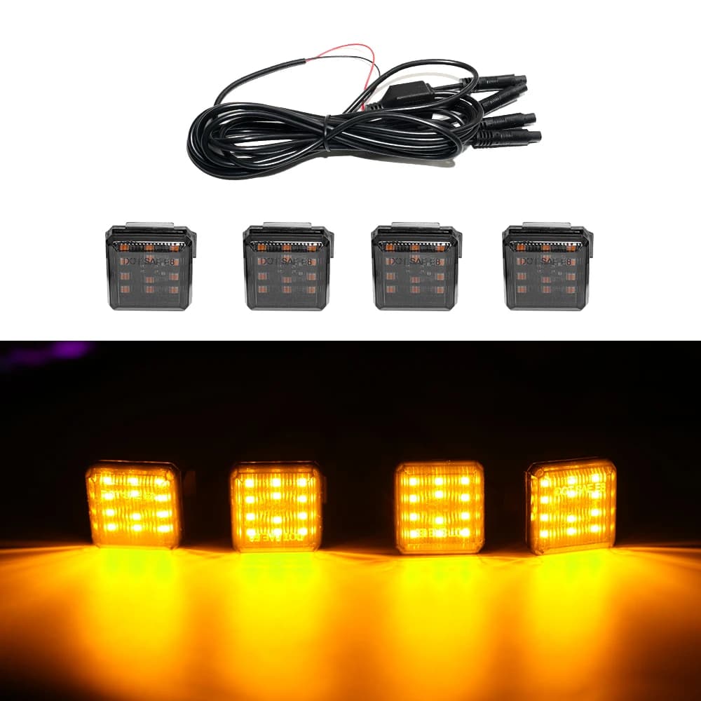 Lumière de calandre 4/6LED pour Toyota 24 LC250, centre de voiture, jour, DRL, jaune et blanc, acces