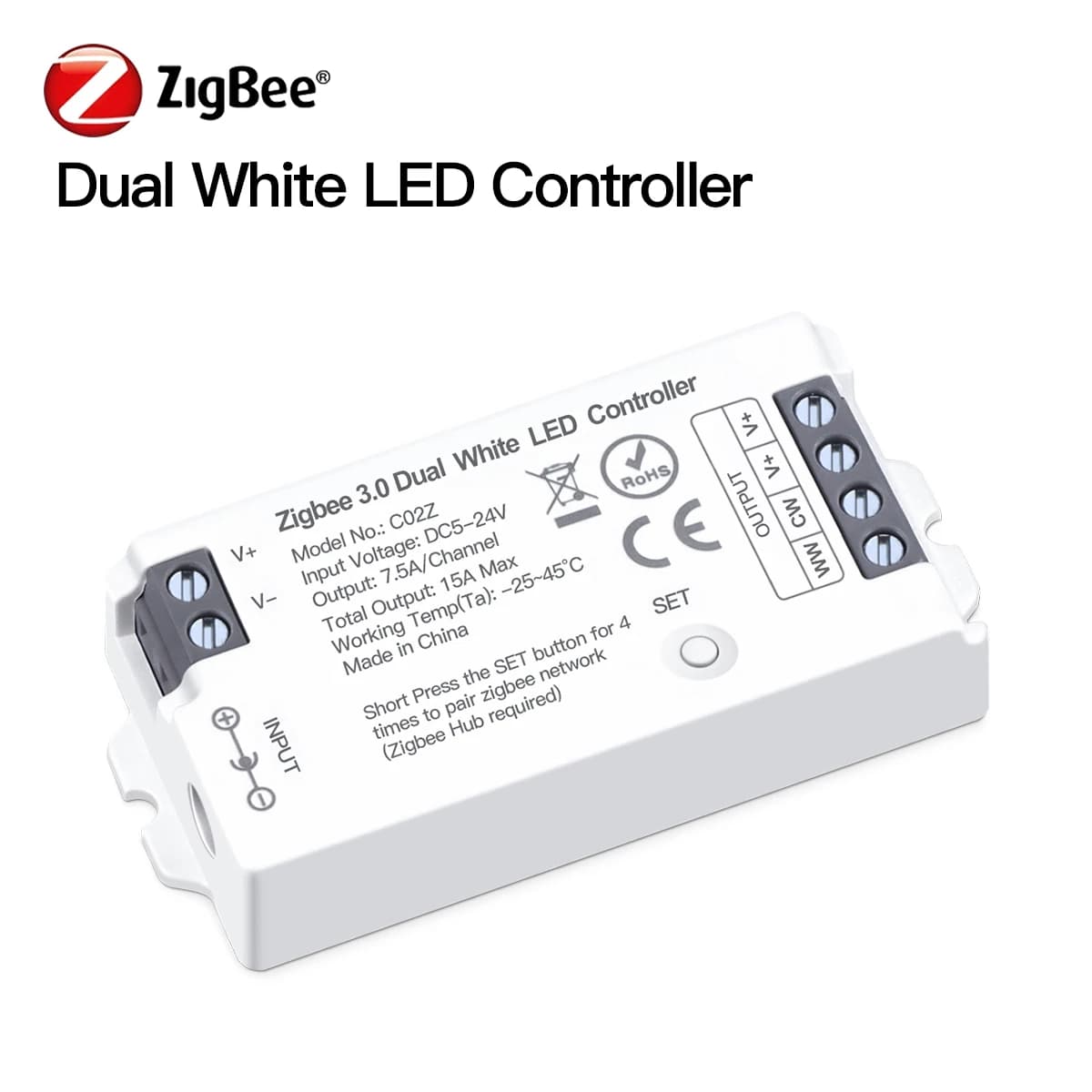 Zigbee 3.0 maison intelligente RGB Led de contrôle, commutateur Wifi pour 5050/2835 néon COB Led ban